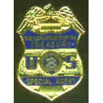 UNITED STATES DEPARTMENT OF THE TREASURY SPECIAL AGENT BADGE PIN